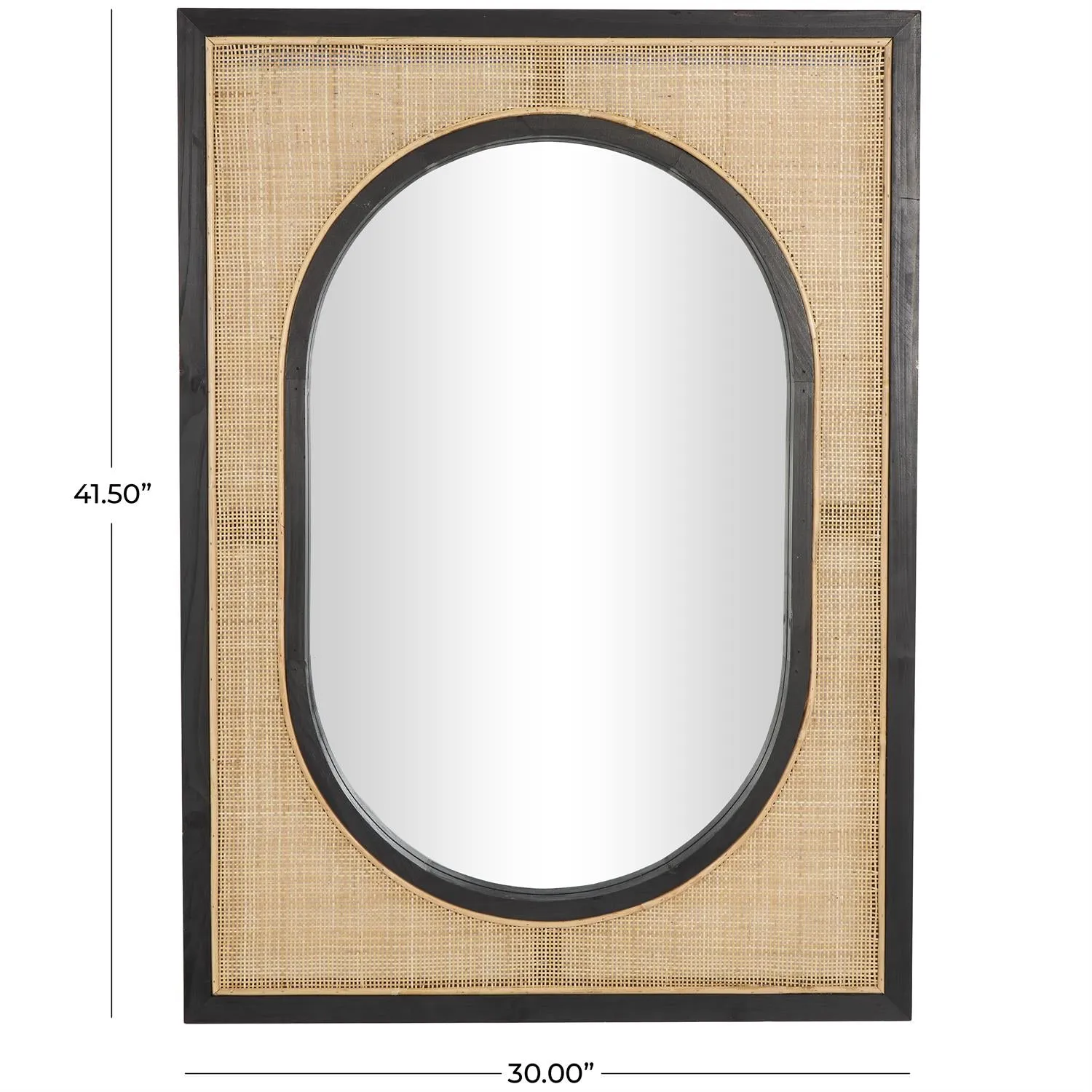 11859 Mirror in Rattan/Wood