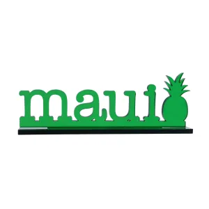 14in Acrylic Sign, Maui with Pineapple Green