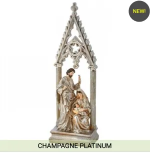 23" RESIN CATHEDRAL HOLY FAMILY