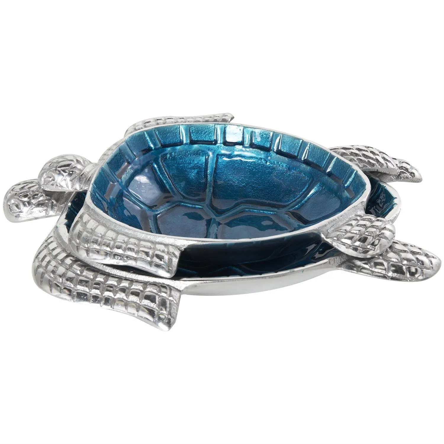 2pc Decorative Turtle Bowl Set in Blue