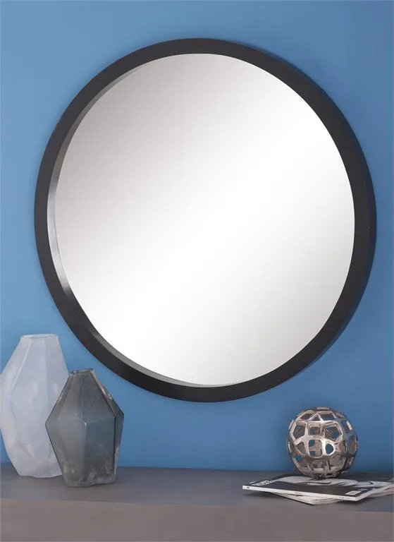 60159 Round Mirror in Black