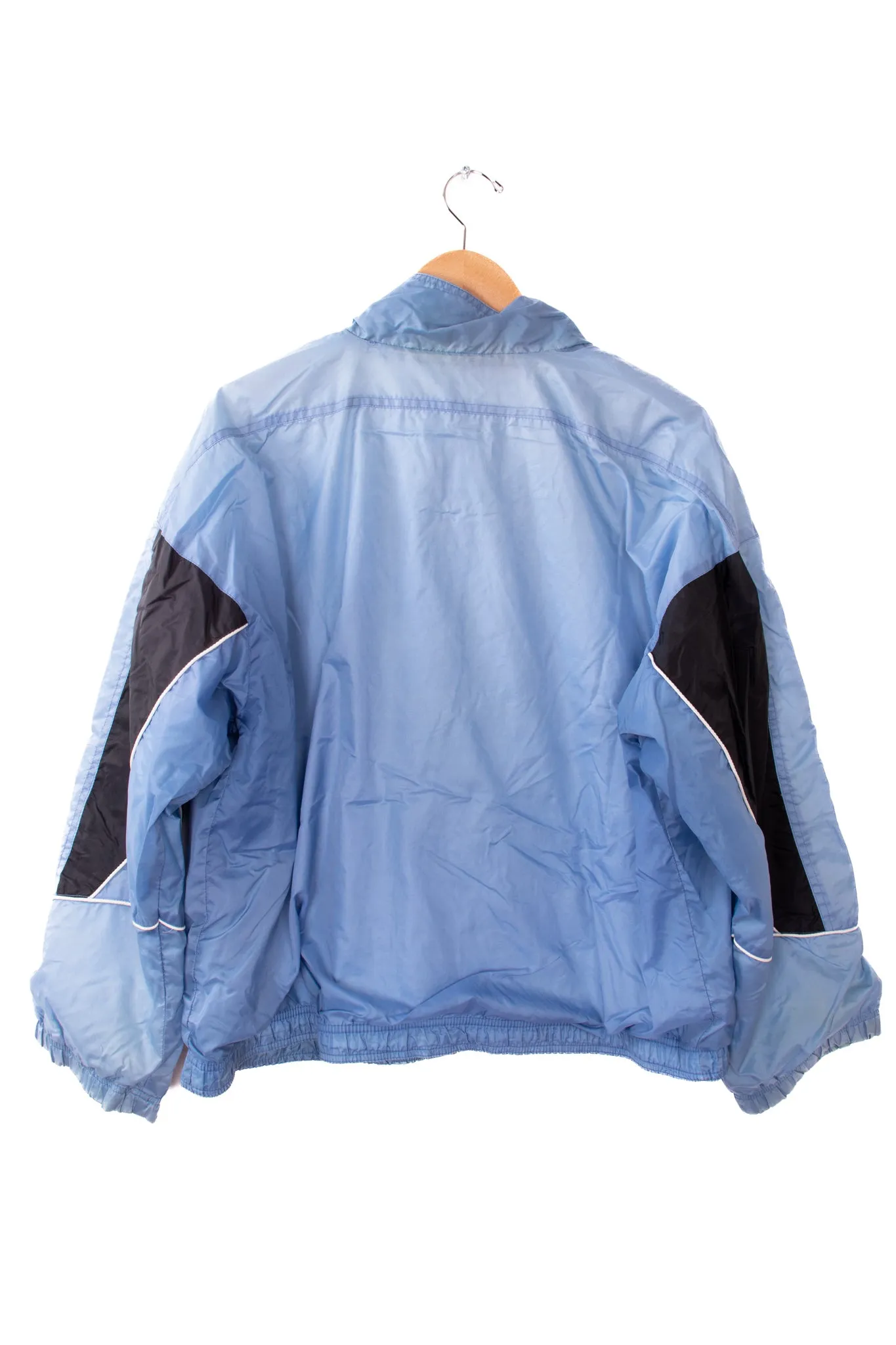 90s Wilson Light Blue and Black Windbreaker