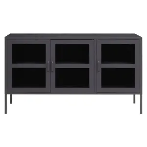 Acier Three Door Grey Sideboard