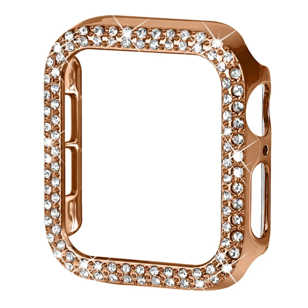 Apple Watch (45mm) rhinestone décor protective cover - Rose Gold