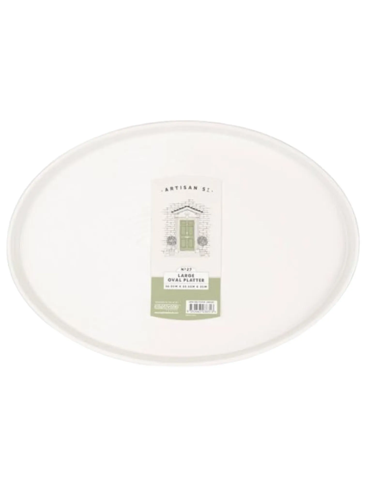 Artisan Street - Medium White Oval Lipped Dinner Platter