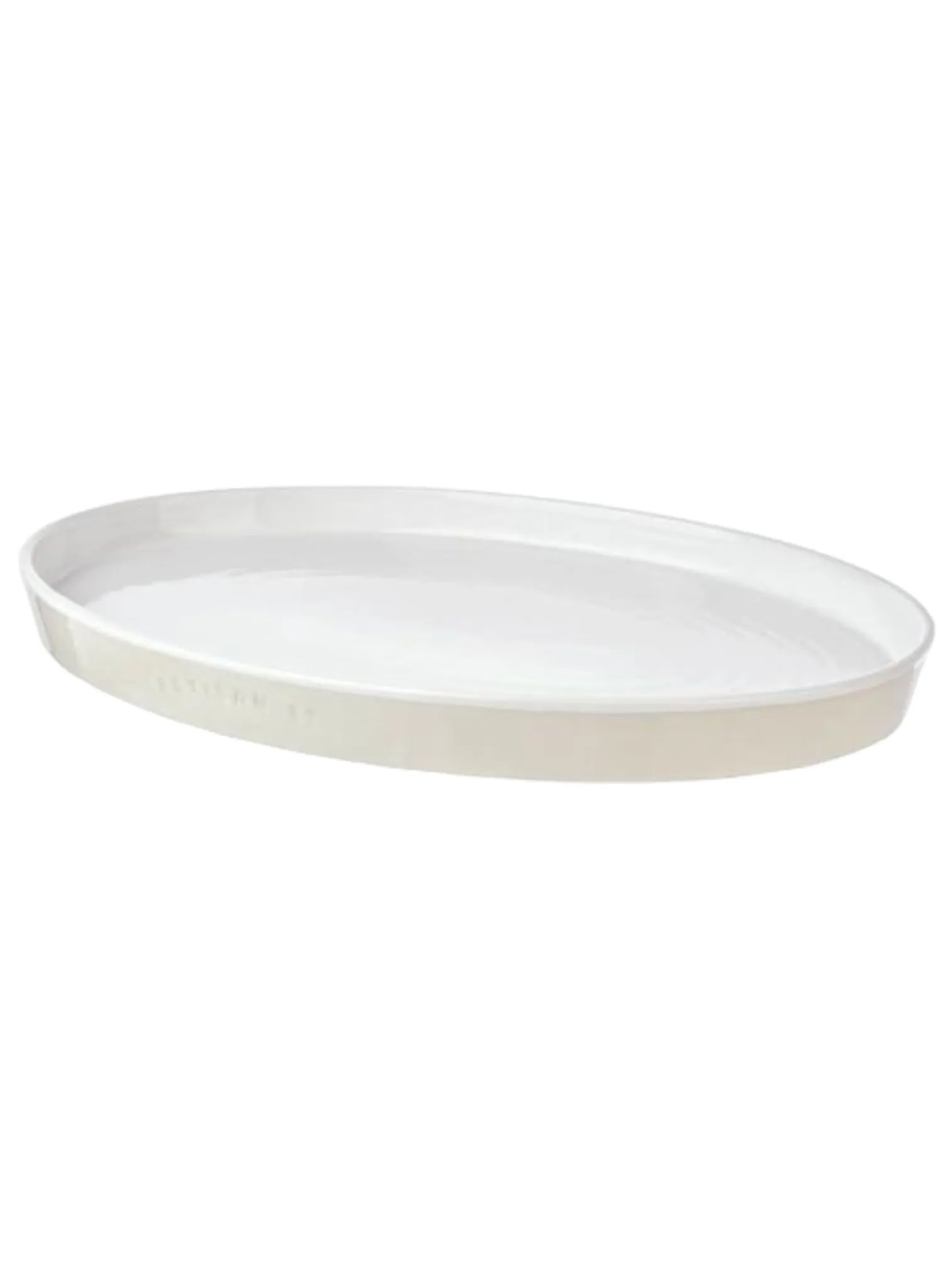 Artisan Street - Medium White Oval Lipped Dinner Platter