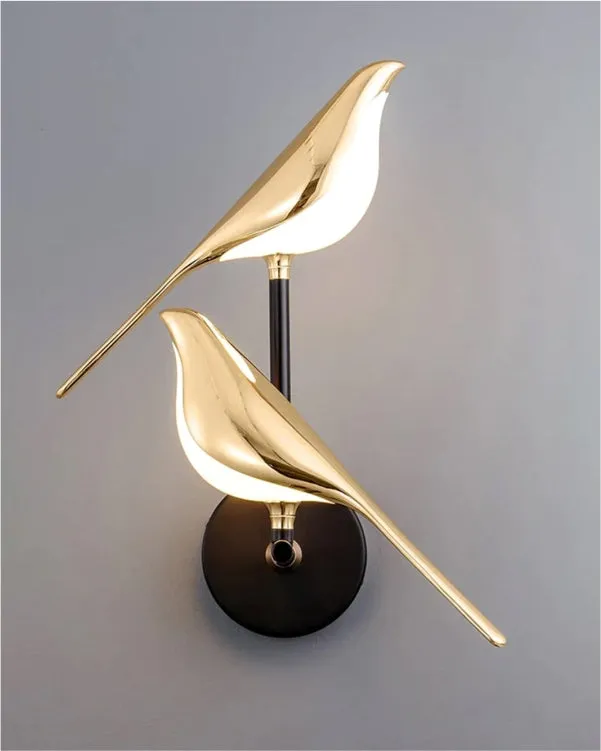 Aves Sitting Bird Wall Sconces - II