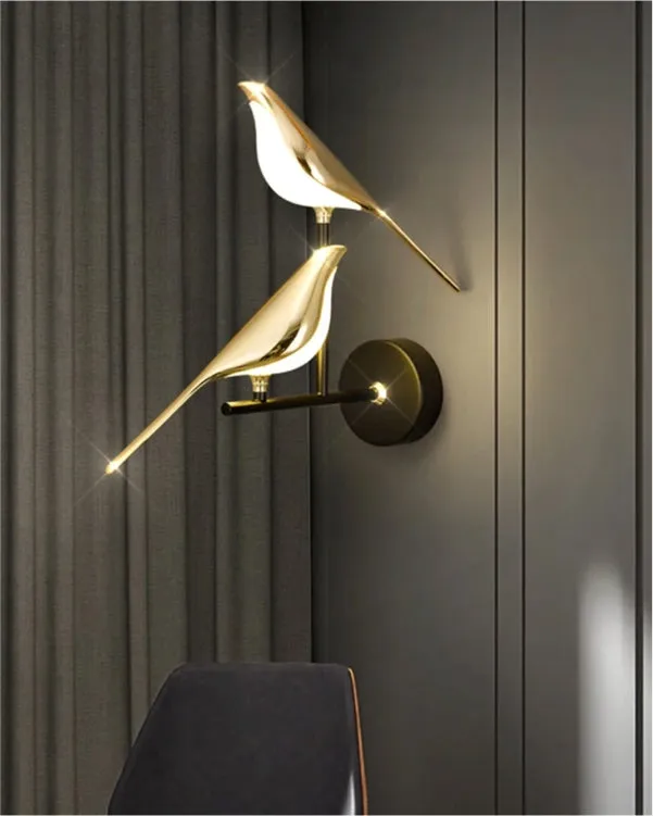 Aves Sitting Bird Wall Sconces - II