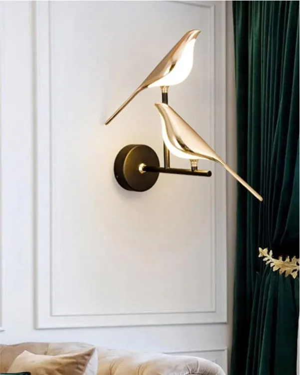 Aves Sitting Bird Wall Sconces - II