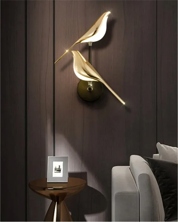 Aves Sitting Bird Wall Sconces - II