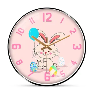 Balloon with rabbit wall clock