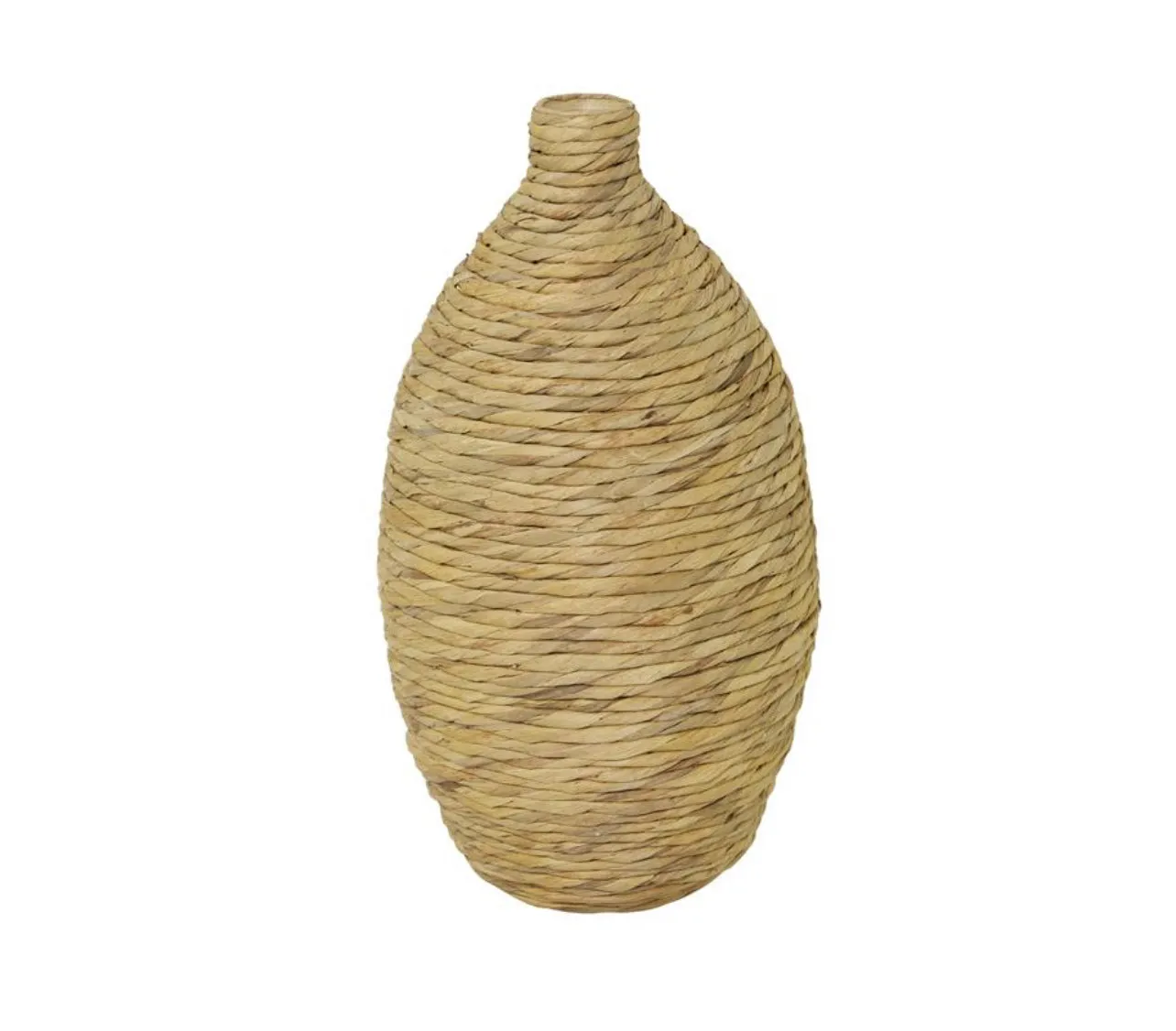 BROWN SEAGRASS HANDMADE TALL WOVEN FLOOR VASE