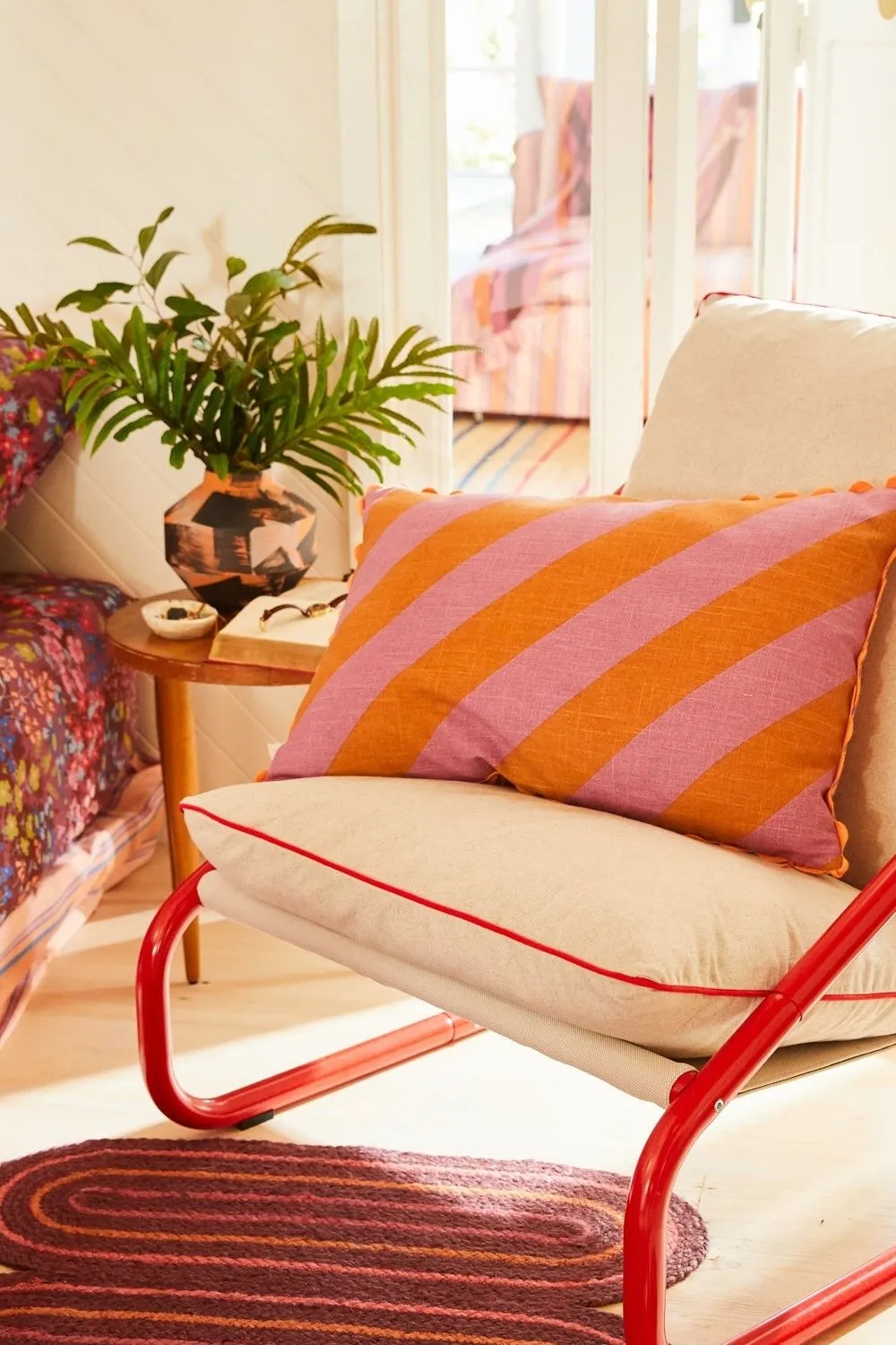 BUNDI STRIPE CUSHION - DESERT