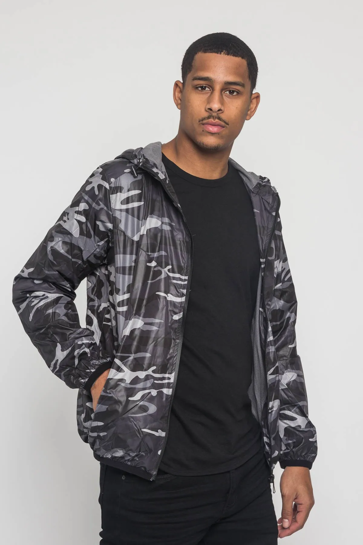 Camo Windbreaker Jacket