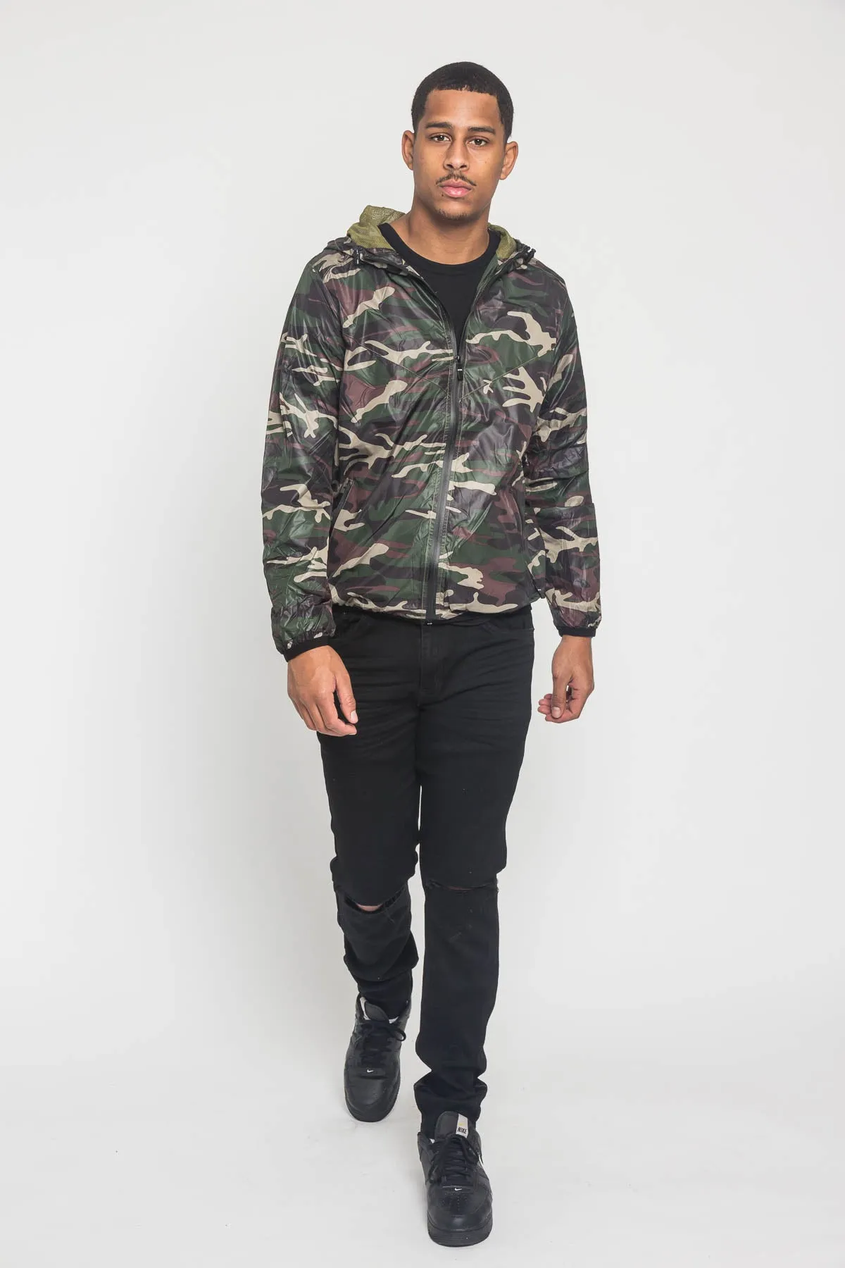 Camo Windbreaker Jacket