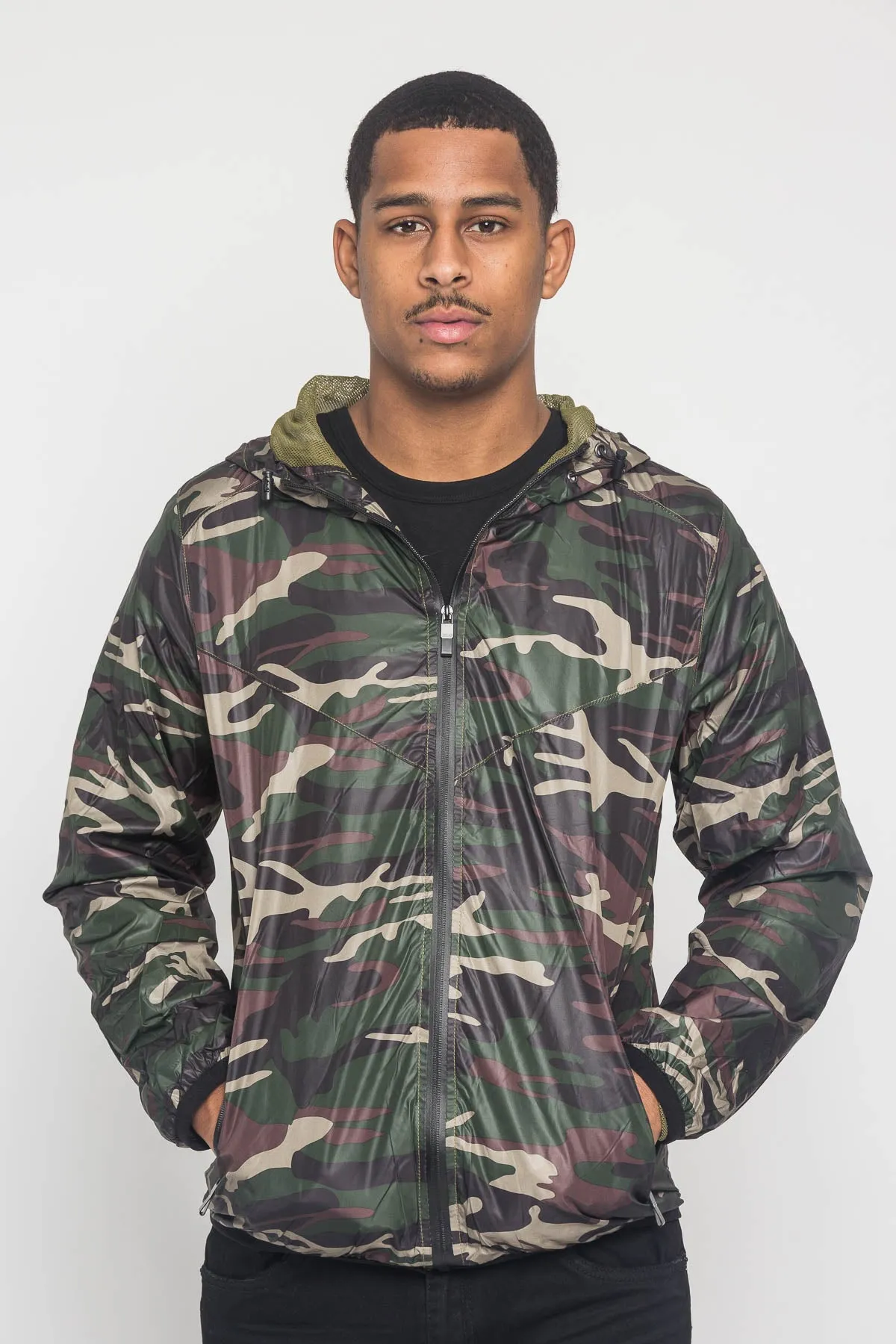 Camo Windbreaker Jacket