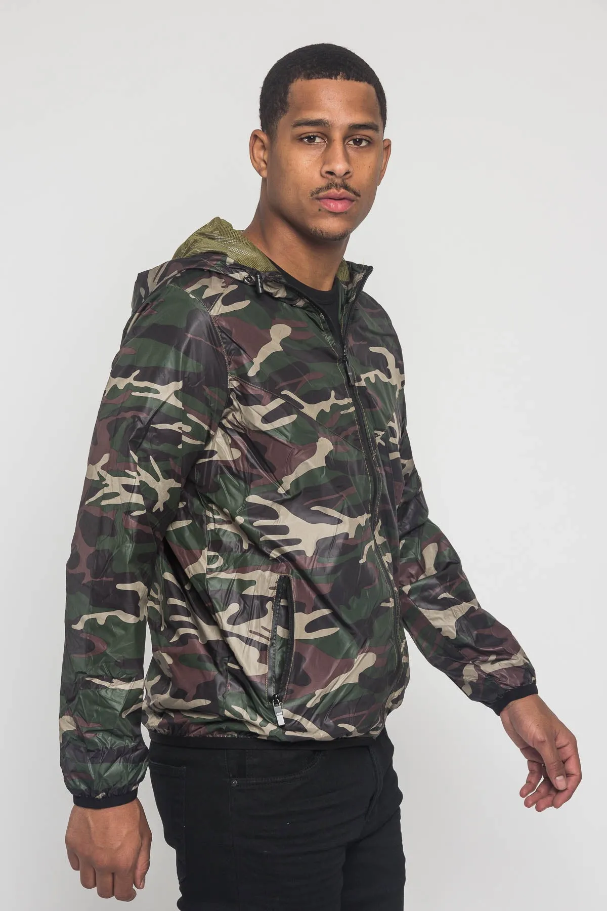 Camo Windbreaker Jacket