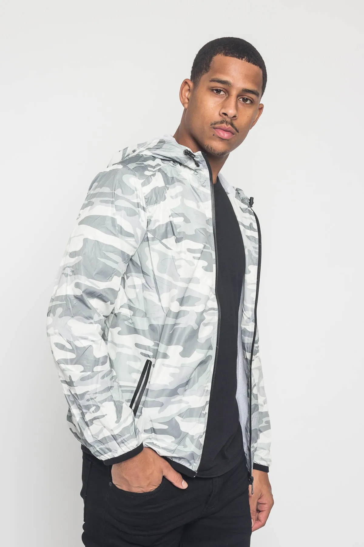 Camo Windbreaker Jacket