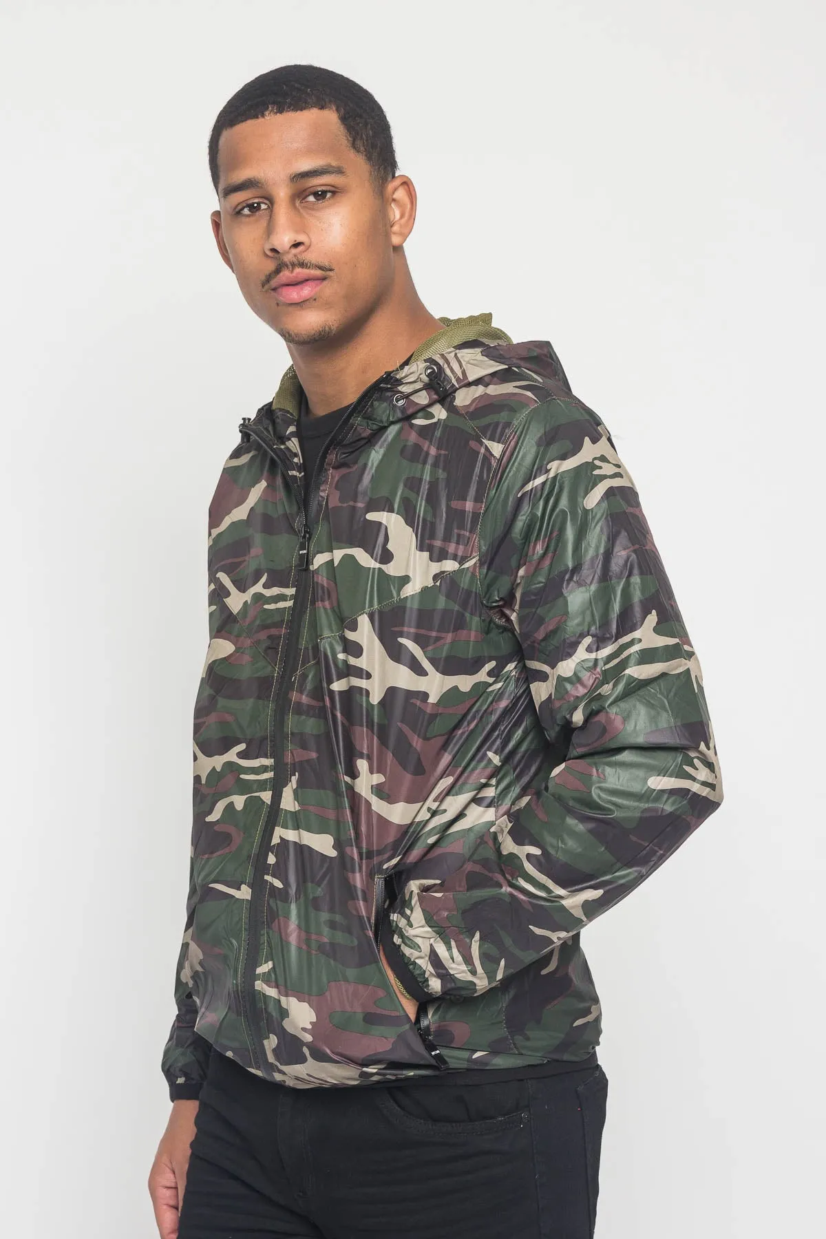 Camo Windbreaker Jacket