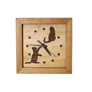 Cats at Play Box Clock