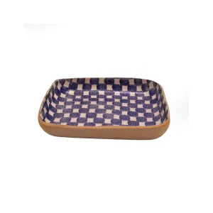 Checker Cobalt Tidbit Bowl