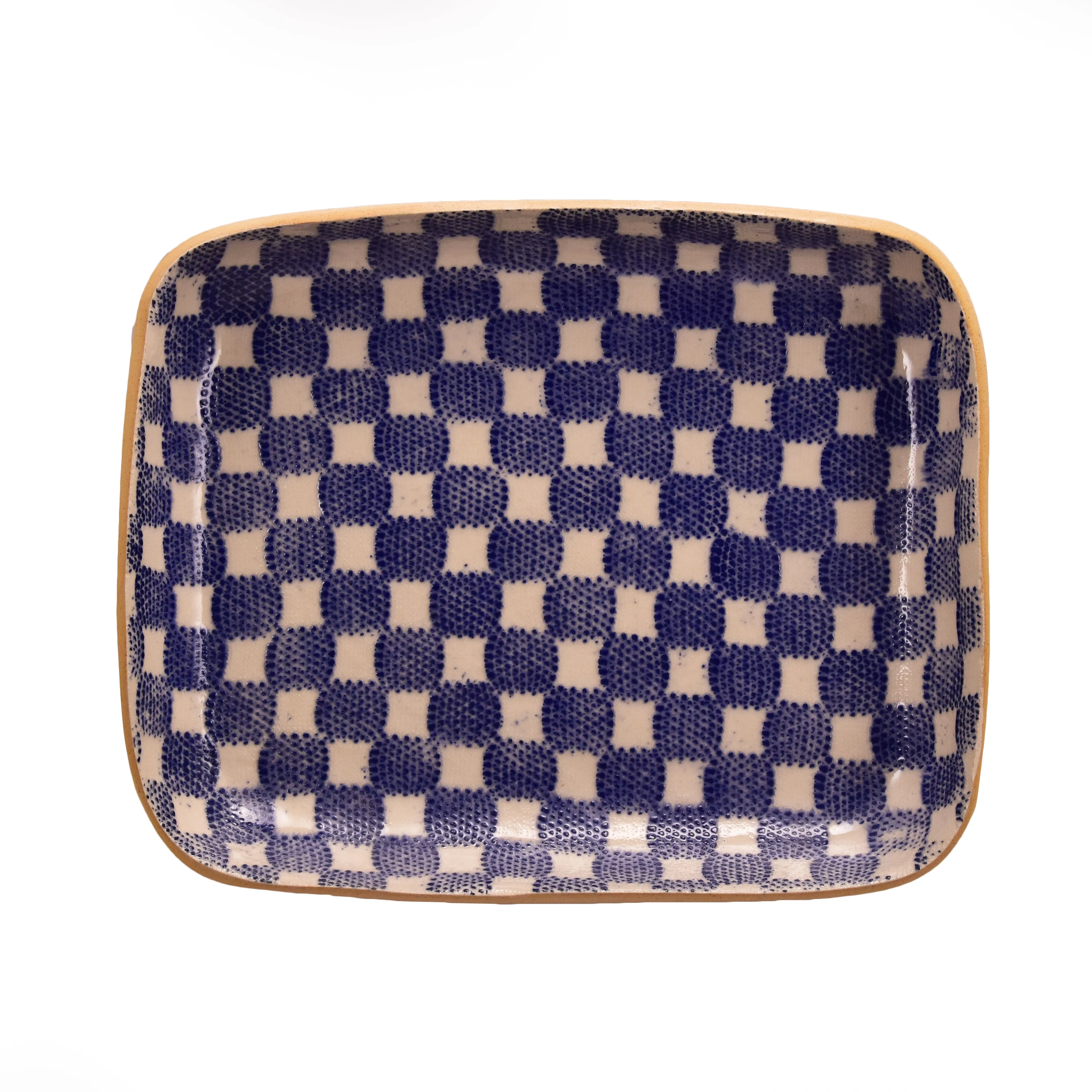 Checker Cobalt Tidbit Bowl