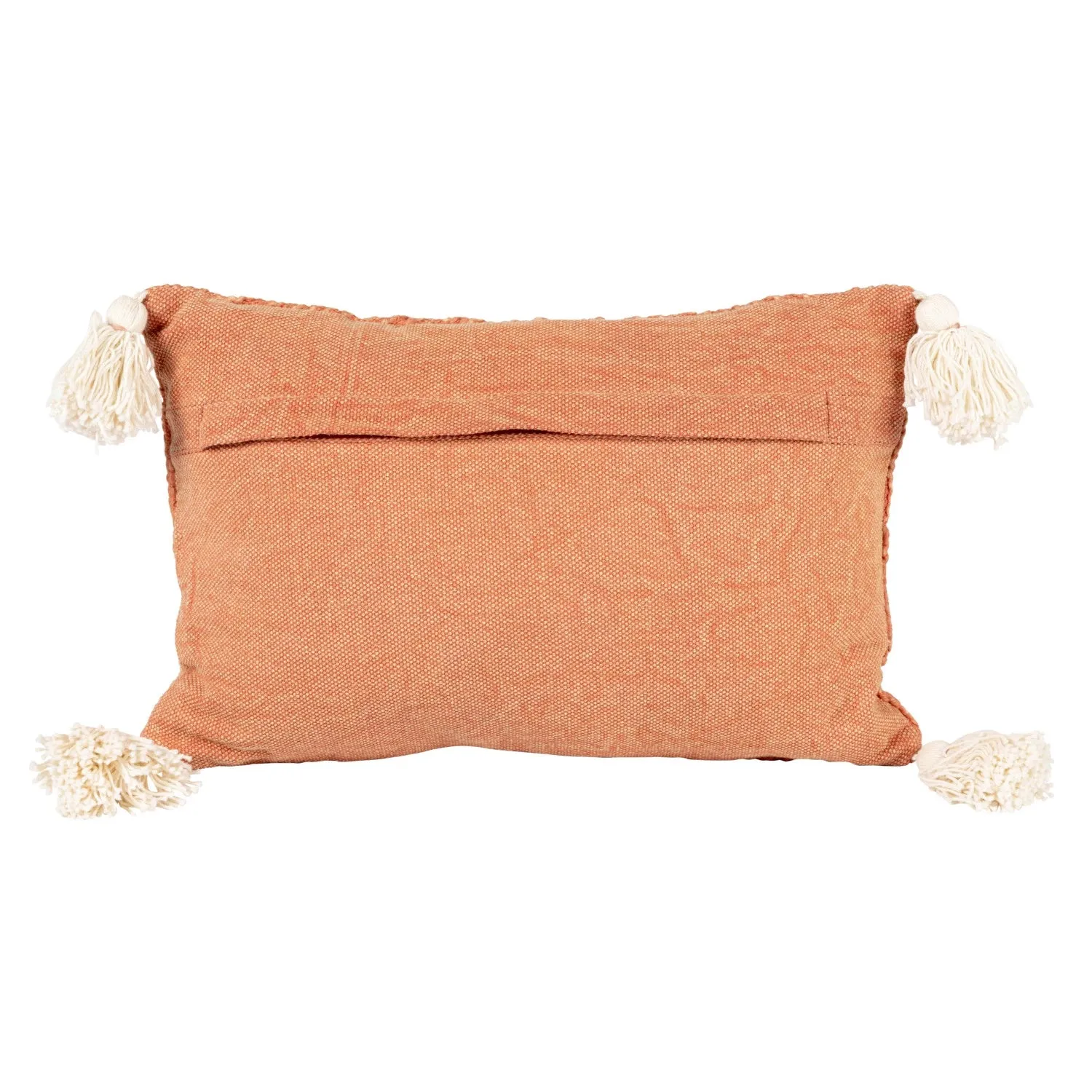 Cotton Embroidered Lumbar Pillow