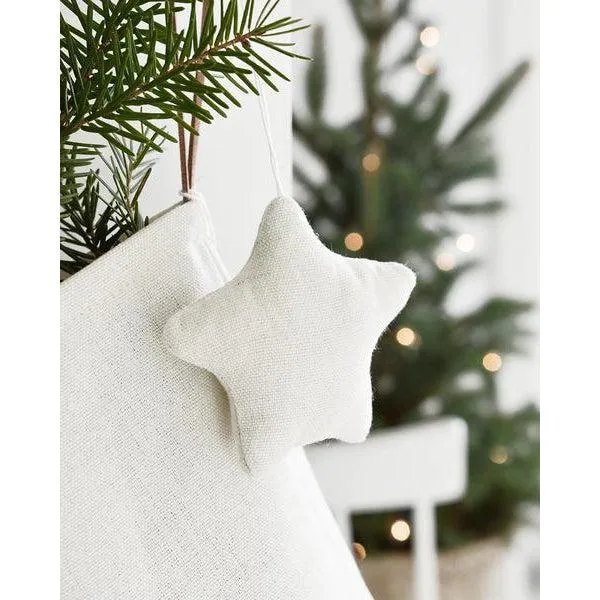 Cotton Fabric Ornaments - Off White