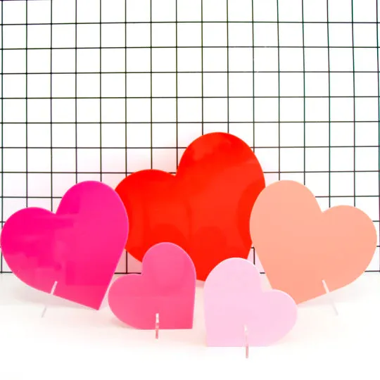 Customizable Acrylic Hearts - Warm Tone