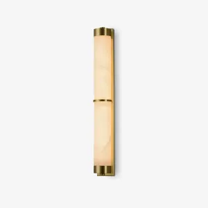 Cylindra Alabaster Brass Wall Light