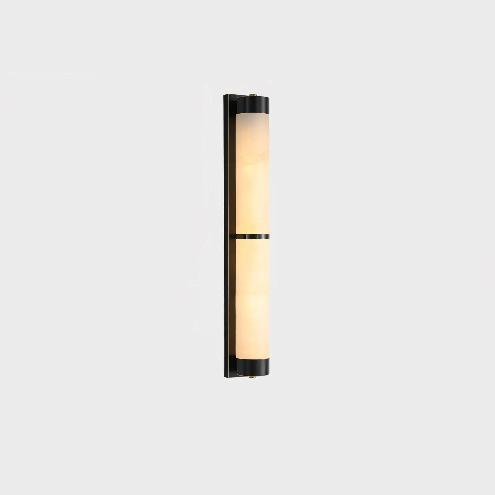 Cylindra Alabaster Brass Wall Light