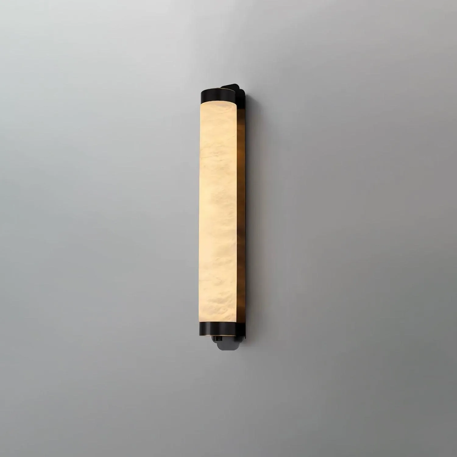 Cylindra Alabaster Brass Wall Light