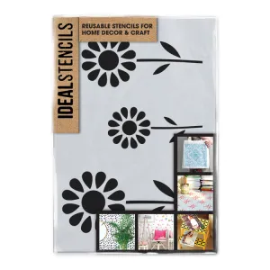 Daisy Flower Kids Nursery Border Stencil