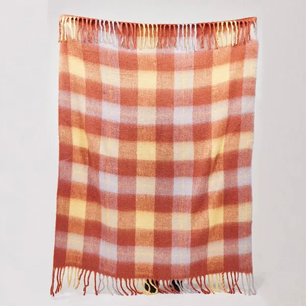 Daylesford Check Throw - Brandy