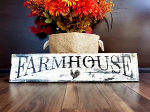 Distressed Wood Farmhouse Sign with Chalk Paint - Perfect for Home Decor and Rustic Charm