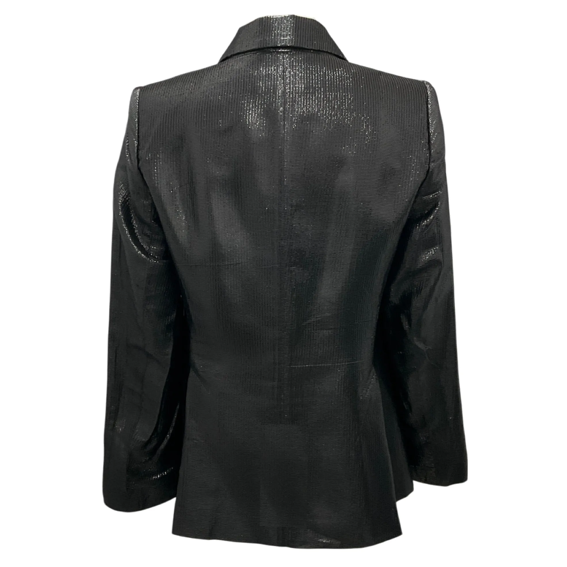 Escada Black Shimmer Tuxedo Style Blazer