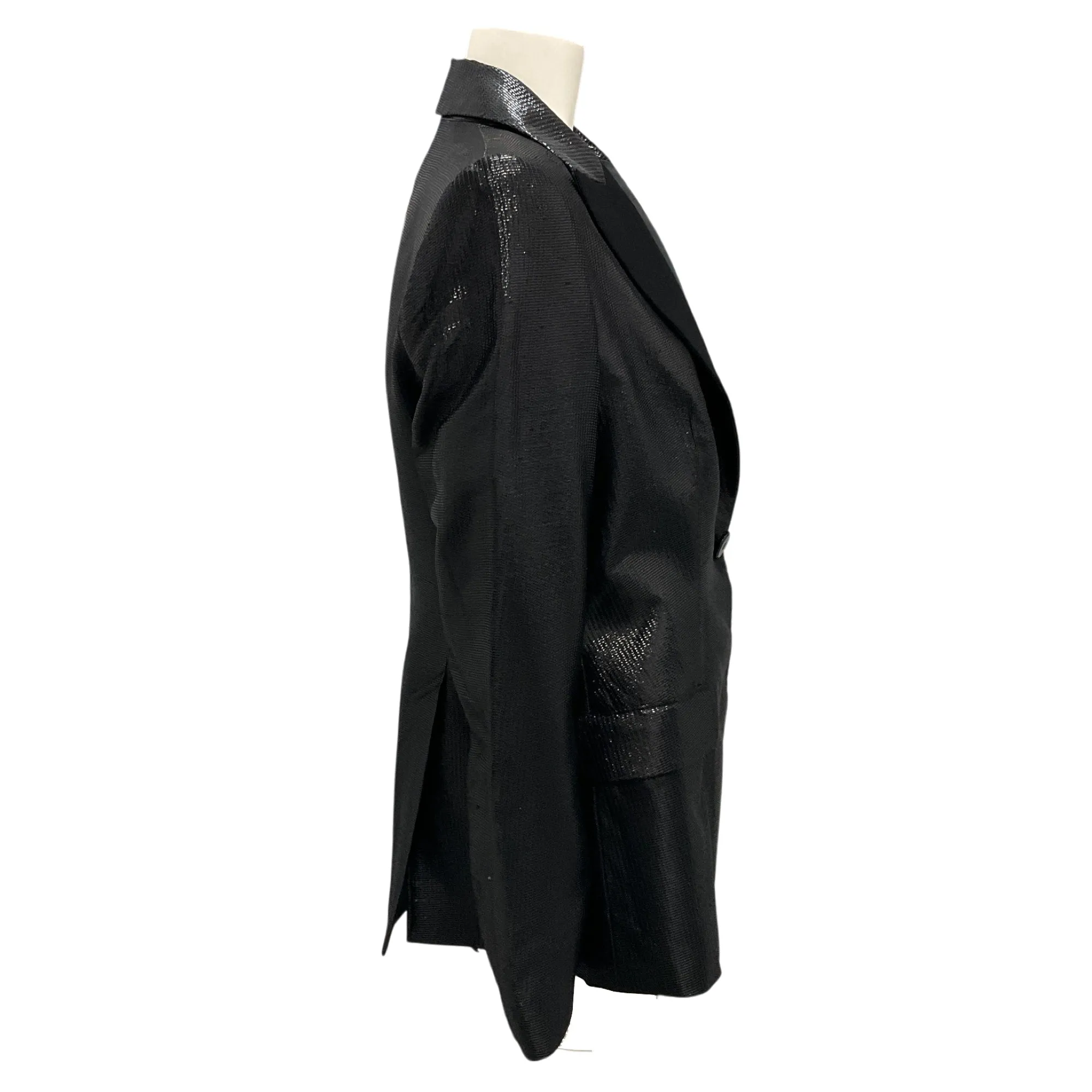 Escada Black Shimmer Tuxedo Style Blazer