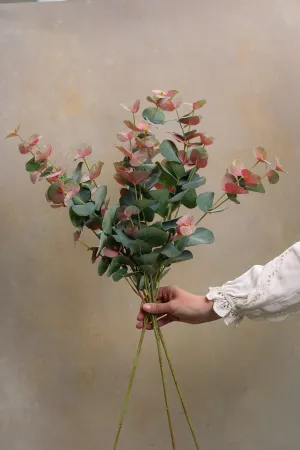 Faux Blush Eucalyptus Stem