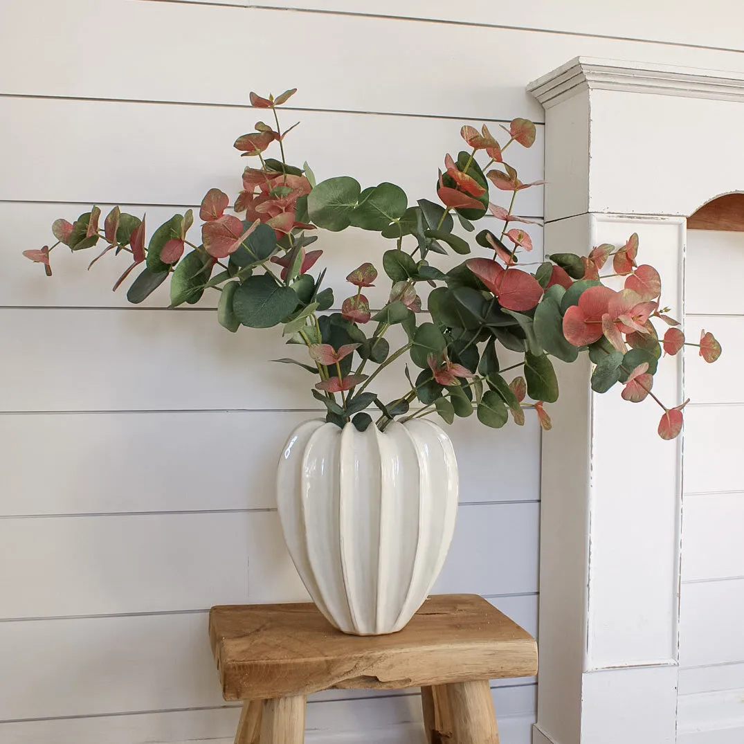 Faux Blush Eucalyptus Stem