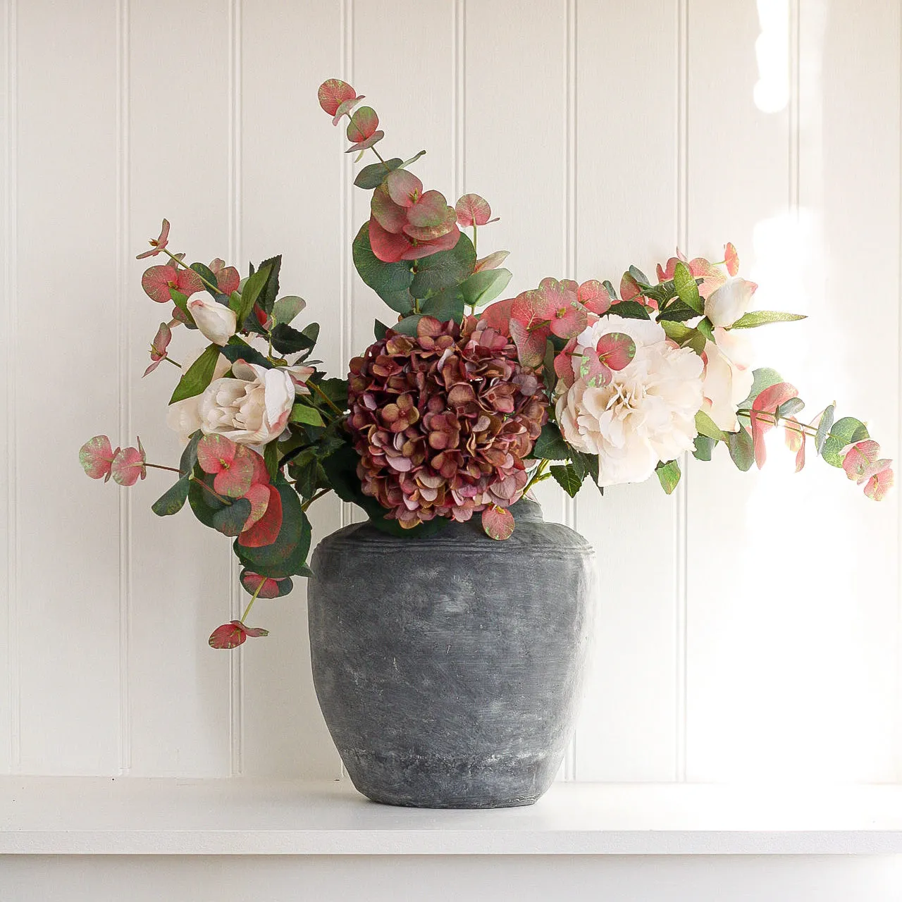 Faux Blush Eucalyptus Stem