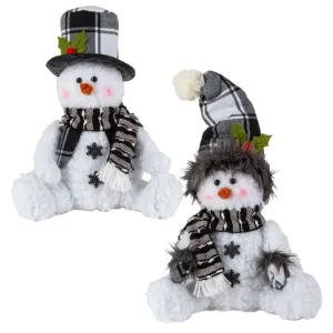 Festive Plaid Soft Snowman Couple