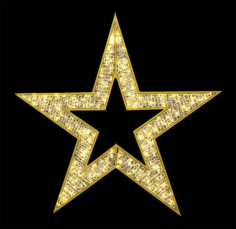 Giant 2D LED Lit Star - 4' & 6.5'