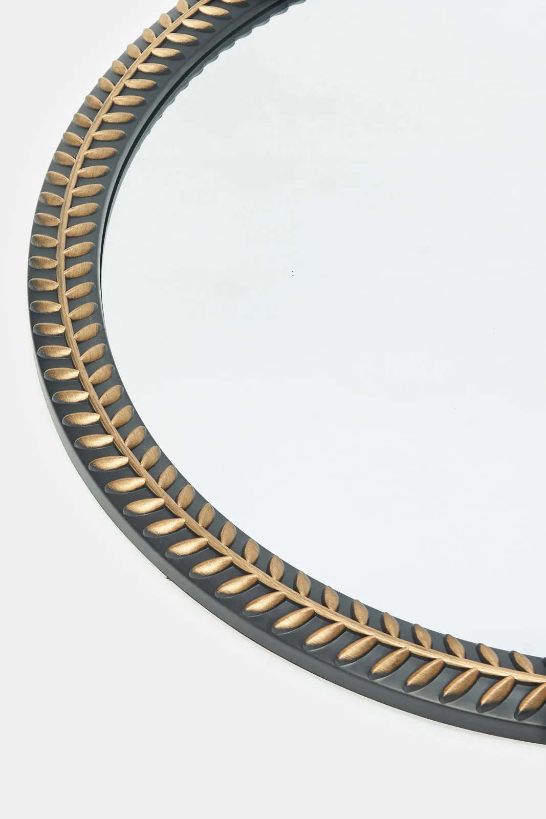 Gold Round Wide Border Wall Mirror