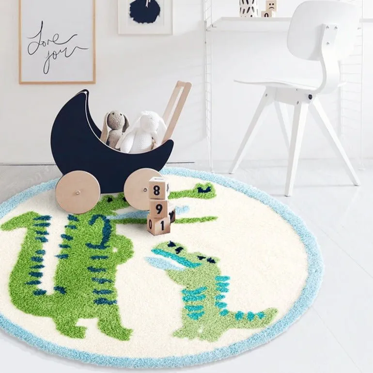 Green Dinosaur Rug