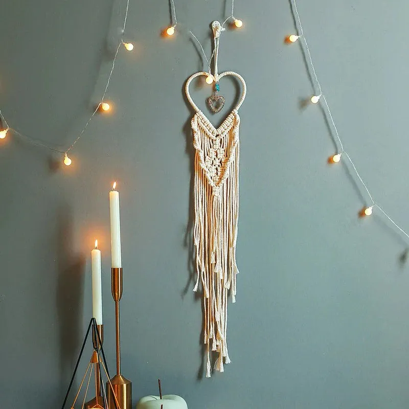 Heart Shaped Macrame Wall Decor