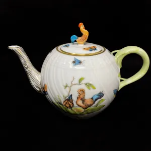 Herend Chanticleer Rooster Small Teapot 4" Tall 12 oz