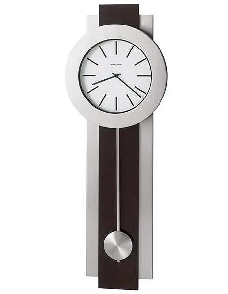 Howard Miller Bergen Pendulum Wall Clock - Merlot Cherry Finish - Nickel Accents