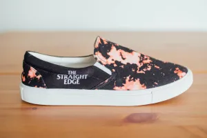 Ladies The Straight Edge Bleach Pattern Slip Ons