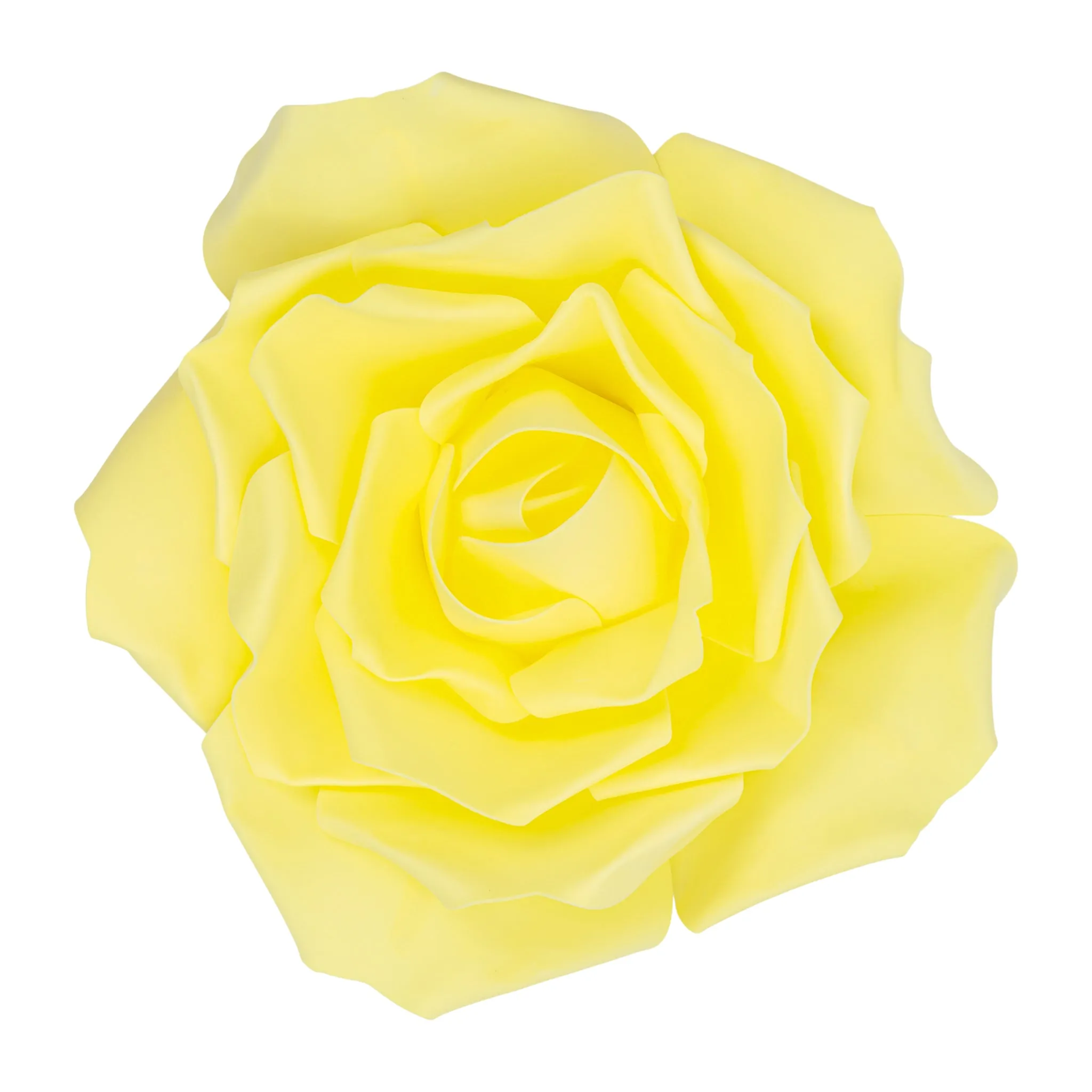 Large Foam Rose Wall  Decor 40 cm - Yellow