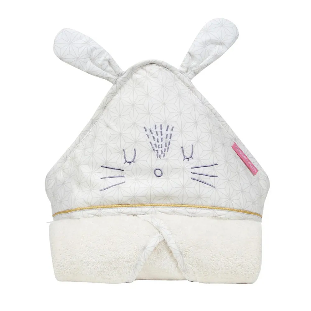 Little Crevette Hooded Towel Pompom